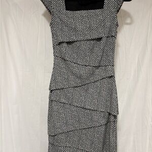 White House Black Market Monochrome Midi Dress